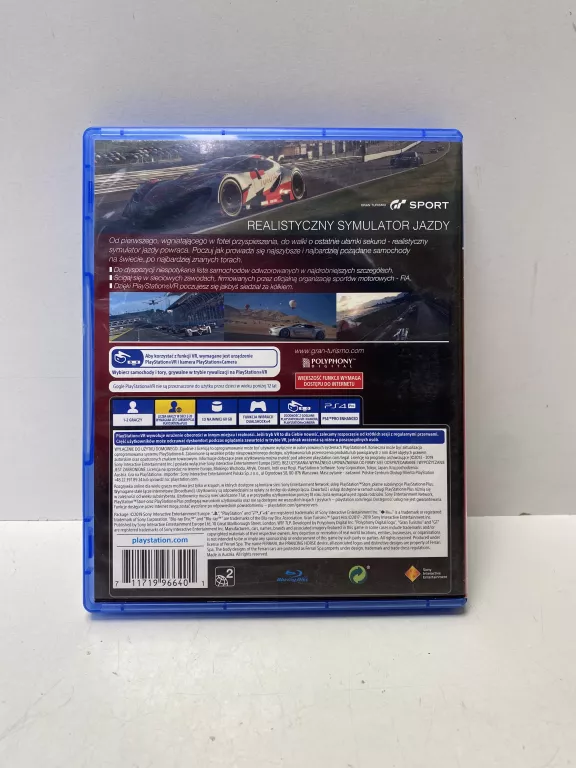 GRAN TURISMO SPORT PS4