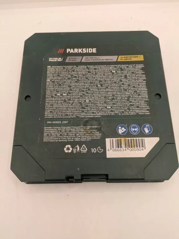 PARKSIDE ZESTAW GWINTOWNIKÓW I NARZYNEK 21 EL. M3-M12 STALOWY + WALIZKA