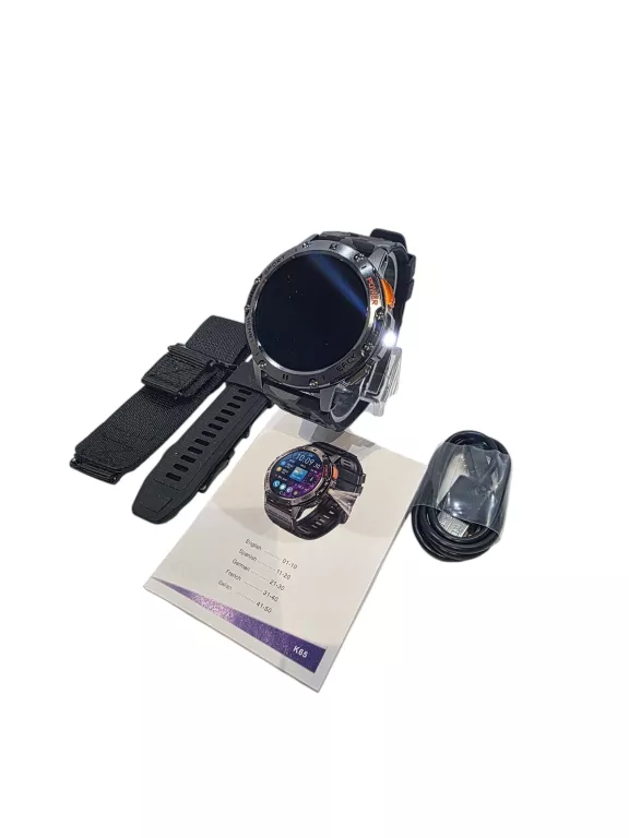 SMARTWATCH ZEGAREK POLSKIE MENU ROZMOWY SPORT K-65
