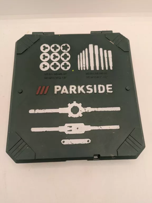 PARKSIDE ZESTAW GWINTOWNIKÓW I NARZYNEK 21 EL. M3-M12 STALOWY + WALIZKA
