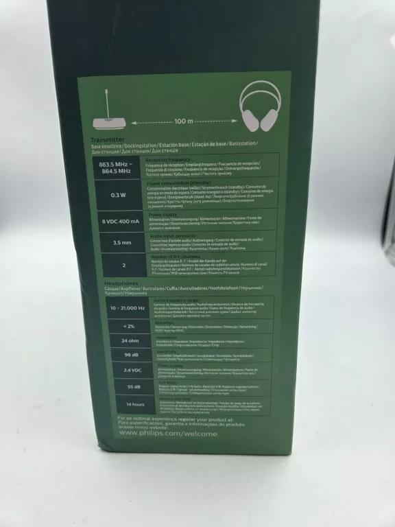 SŁUCHAWKI BEZPRZEWODOWE PHILIPS SHC5200/10 NAUSZNE CZARNY