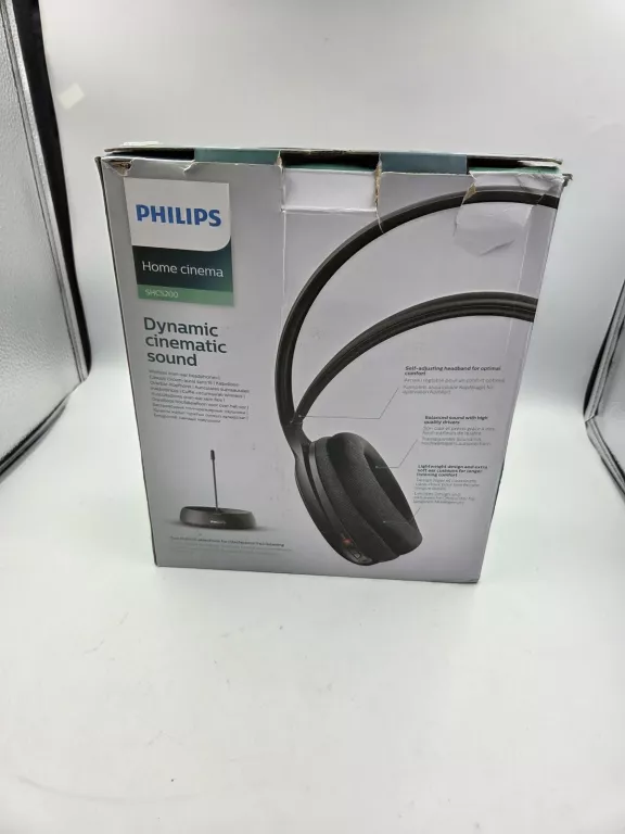 SŁUCHAWKI BEZPRZEWODOWE PHILIPS SHC5200/10 NAUSZNE CZARNY