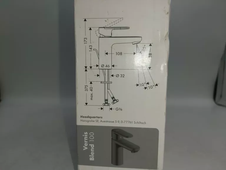 BATERIA ŁAZIENKOWA UMYWALKOWA HANSGROHE VERNIS BLEND 100 CHROM 71551000