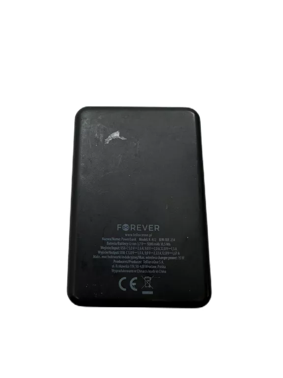 POWERBANK 5000 MAH Z ŁADOWARKĄ INDUKCYJNĄ FOREVER BN