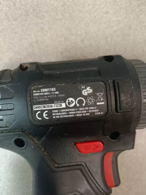 WKRĘTARKA FERM ZASILANIE AKUMULATOROWE 12 V CDM1183