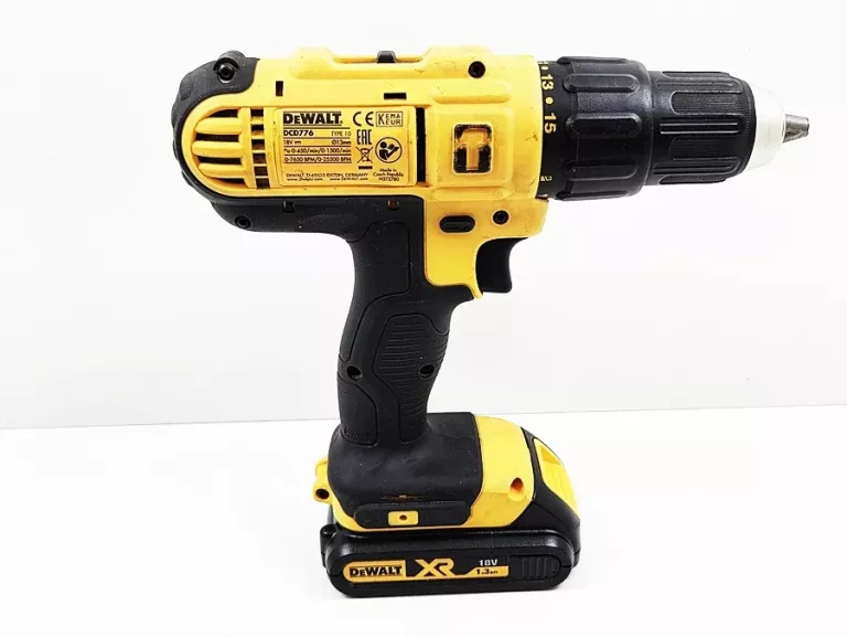 WKRĘTARKA DEWALT DCD776 + 2X AKU 1,3AH + ŁAD + 23 WIERTŁA + WALIZKA