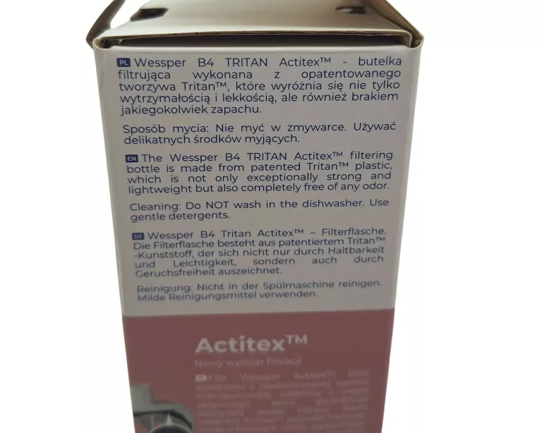 WESSPER B4 TRITAN ACTITEX BUTELKA FILTRUJĄCA 0,5 FIOLET