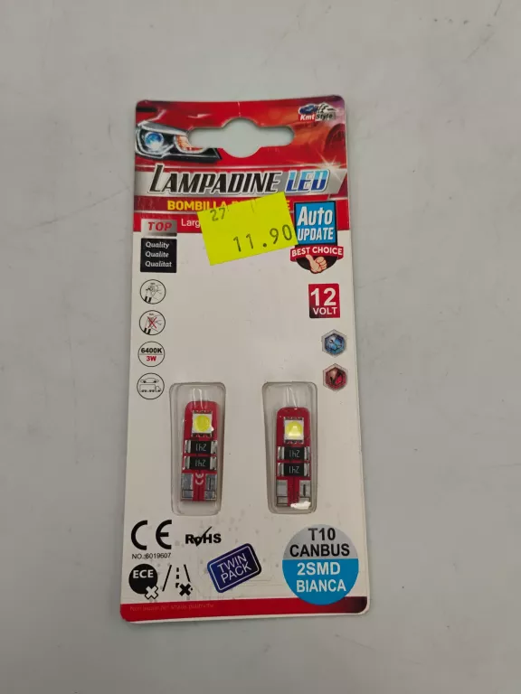 OSWIETLENIE SAMOCHODOWE LAMPADINE LED T10 2SMD