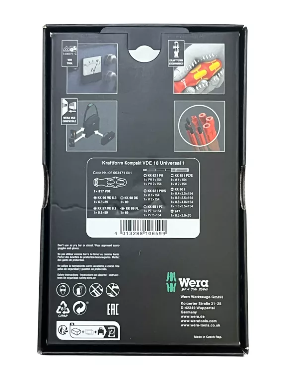 ZESTAW WKRĘTAKÓW WERA KRAFTFORM 05003474001 16 EL.