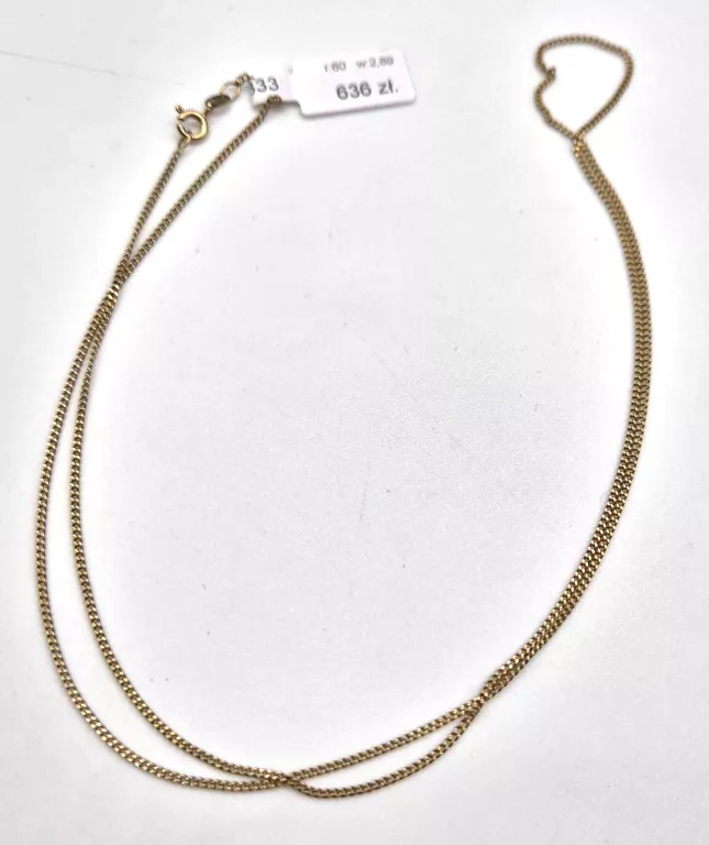 DELIKATNY ZŁOTY ŁAŃCUSZEK 333/2,89G