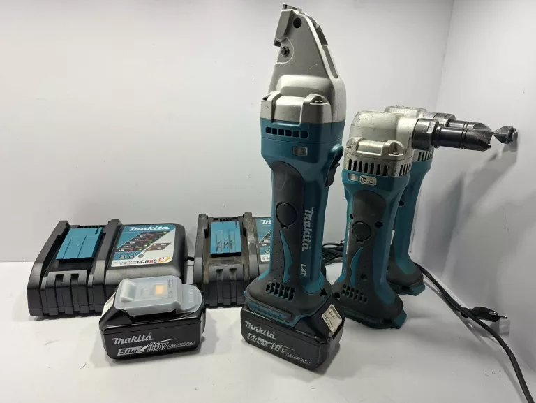 KOMPLET MAKITA BF MOTOR 2 X DJN161 1X GA504 1 X DJS101 +BL1850 + 2X ŁAD