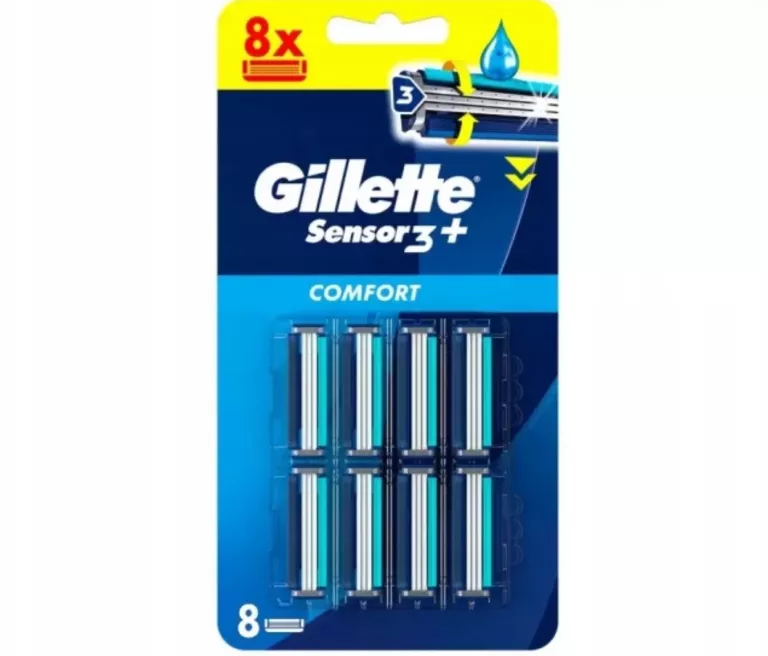 GILLETTE SENSOR3 OSTRZA WYMIENNE DO MASZYNKI DO GOLENIA, 8 SZTUK