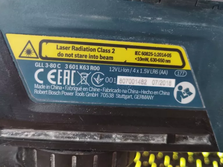 LASER KRZYŻOWY BOSCH GLL 3-80 C  + ŁAD