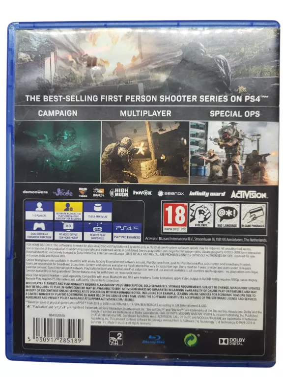 CALL OF DUTY MODERN WARFARE PS4 5030917285189