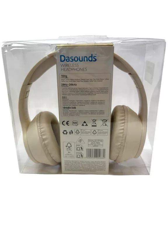 SŁUCHAWKI NAUSZNE DASOUNDS WIRELESS HEADPHONES 752002