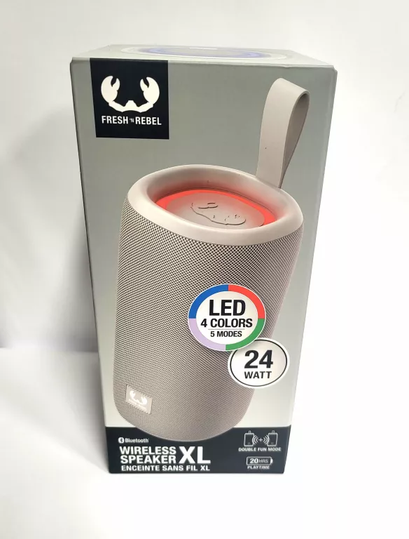 GŁOŚNIK BEZPRZEWODOWY XL FRESH ’N REBEL ICE GREY