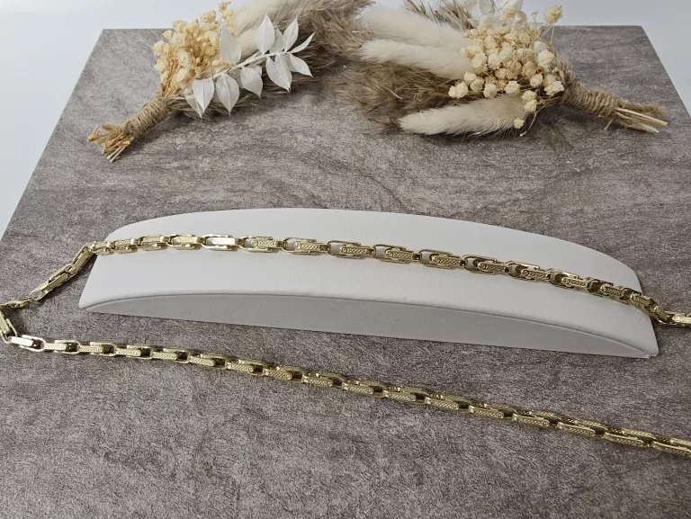 ŁAŃCUSZEK MĘSKI PRÓBY 585 WAGA 15,27 DŁ.62CM
