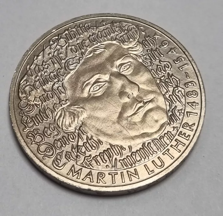 MONETA 5 MAREK - 1483-1546 - MARTIN LUTHER - 1983 ROK