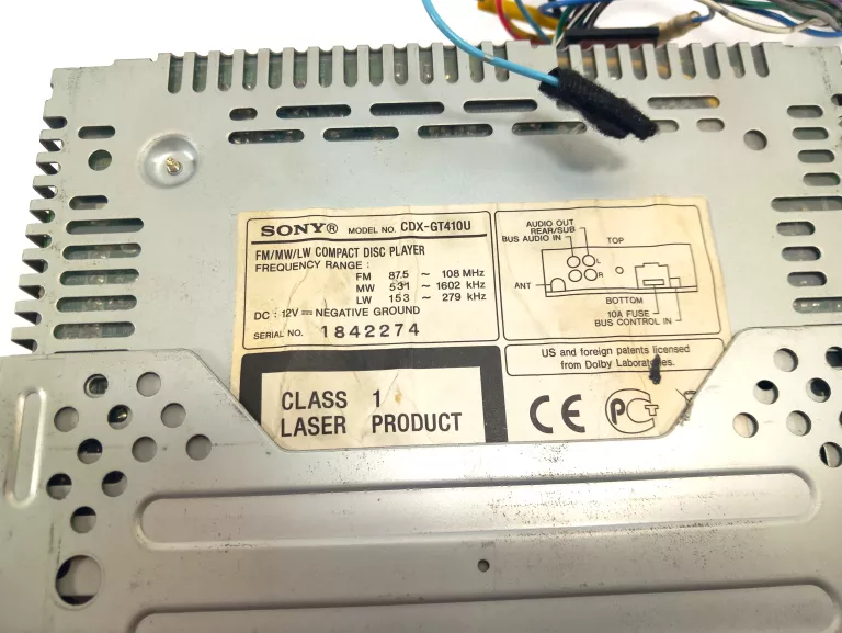 RADIO SAMOCHODOWE SONY CDX-GT410U