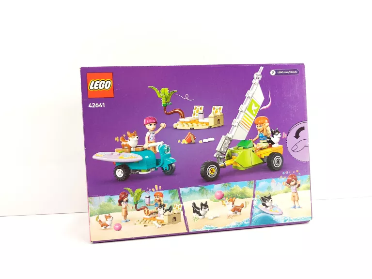 LEGO FRIENDS 42641 PRZYGODA Z SURFUJĄCYMI PSAMI I SKUTEREM