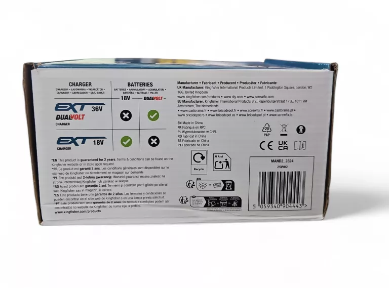 ERBAUER SZYBKA ŁADOWARKA 12A SERIA EXT DUALVOLT 36V ORYGINAŁ