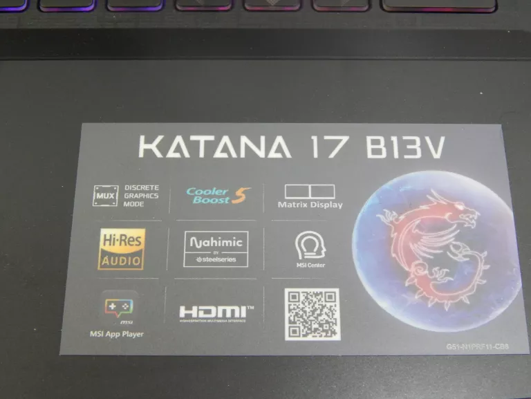 LAPTOP MSI KATANA 17 B13V