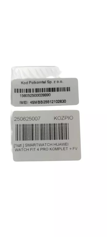 SMARTWATCH HUAWEI WATCH FIT 4 PRO KOMPLET + GW