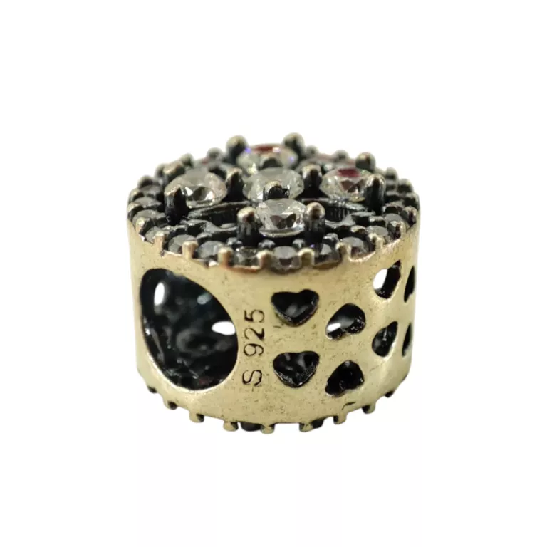 ŚLICZNY SREBRNY CHARMS DO BRANSOLETKI CYRKONIE 925 2,50G