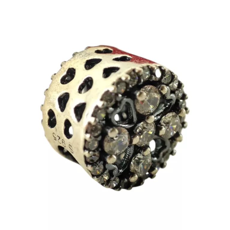 ŚLICZNY SREBRNY CHARMS DO BRANSOLETKI CYRKONIE 925 2,50G
