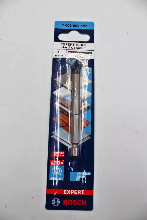 WIERTŁO HEX-9 EXPERT HARD CERAMIC 8*90MM 2608900592 BOSCH