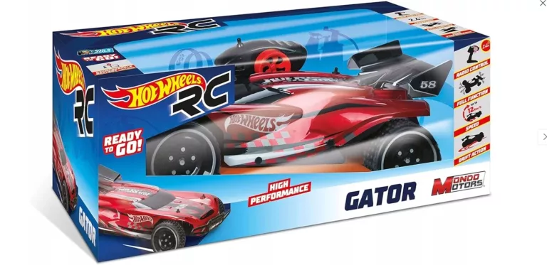 SAMOCHÓD ZDALNIE STEROWANY HOT WHEELS MONDO MOTORS NEW GATOR 63652 CZERWON