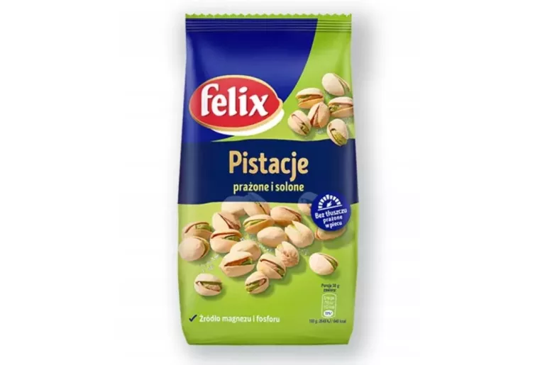 ORZESZKI PISTACJE PRAŻONE, SOLONE FELIX 180G
