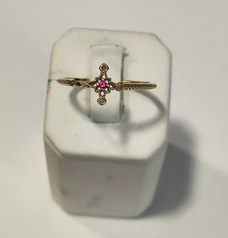 delikatny-zloty-pierscionek-z-rozowa-cyrkonia-120g-585-rozmiarsrednica-wew-mm-372-16