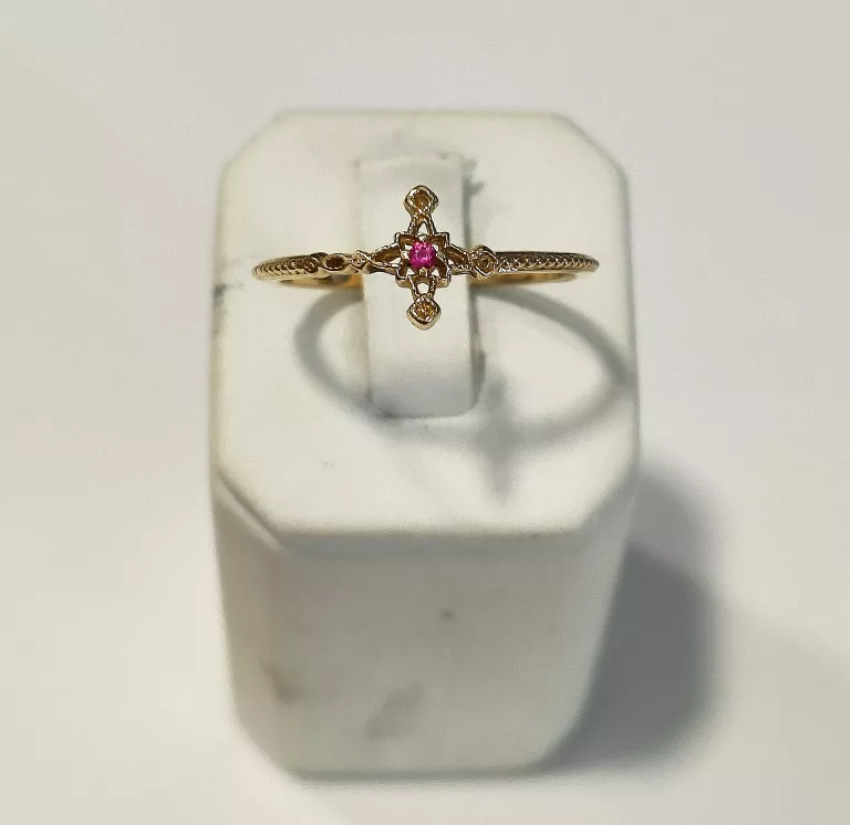 delikatny-zloty-pierscionek-z-rozowa-cyrkonia-120g-585-stan-11323-238058