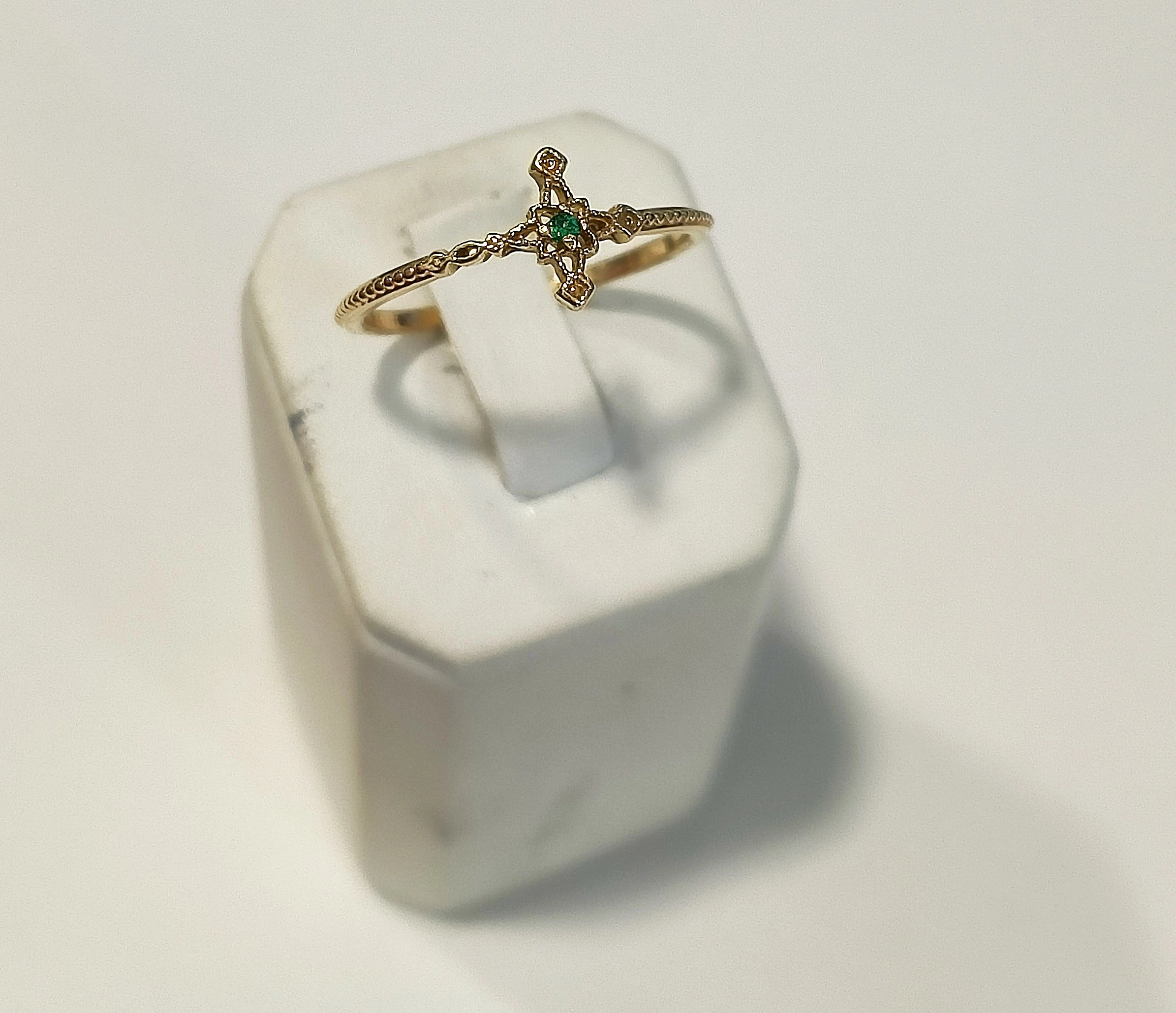 zloty-pierscionek-zielona-cyrkonia-123g-wyszynskiego-11-lukow