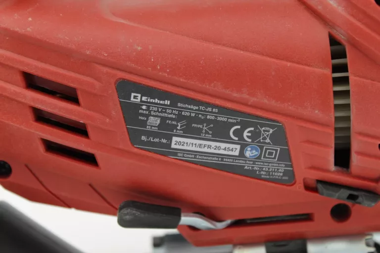 ZADBANA WYRZYNARKA EINHELL TC-JS 85 620W - KOMPLET