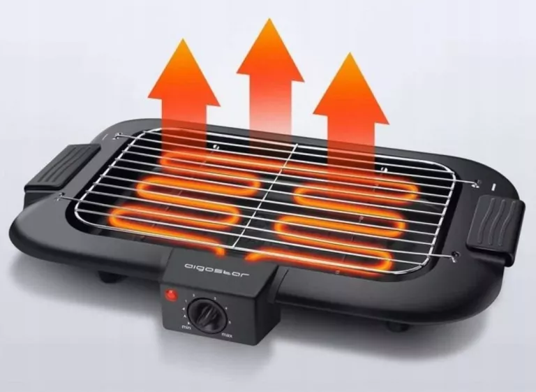 BARBECUE, TRADYCYJNY GRILL ELEKTRYCZNY AIGOSTAR 30ICK CZARNY 2000 W