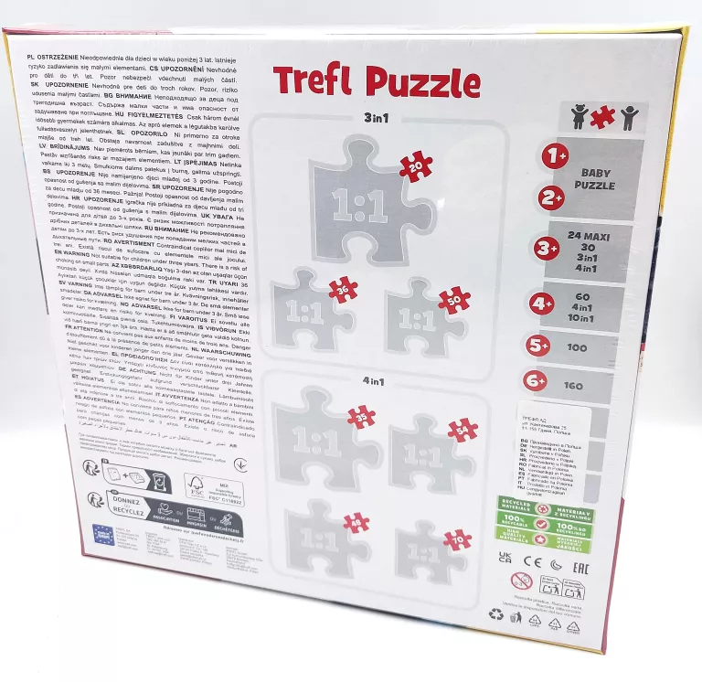 PUZZLE TREFL 4W1 207 ELEMENTÓW PUZZLE - "4W1" - WAKACJE NA HAWAJACH