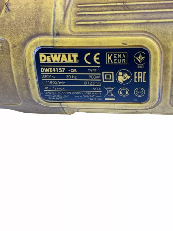 SZLIFIERKA KĄTOWA DEWALT DWE4157