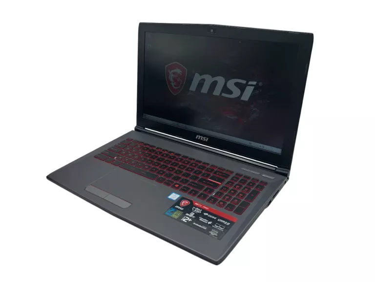 LAPTOP MSI GV62 7RD 15.6" I7-7700HQ 8GB RAM 1000GB HDD GTX 1050 WIN 10