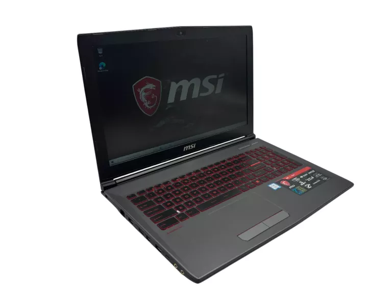 LAPTOP MSI GV62 7RD 15.6" I7-7700HQ 8GB RAM 1000GB HDD GTX 1050 WIN 10