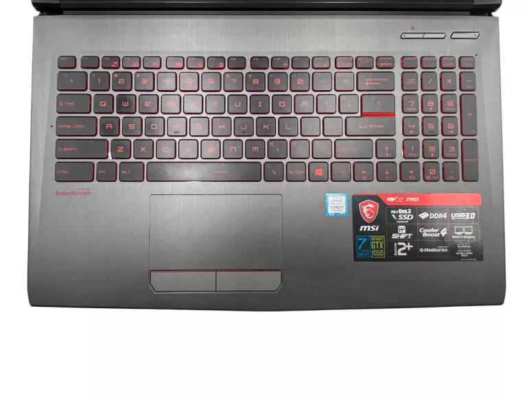 LAPTOP MSI GV62 7RD 15.6" I7-7700HQ 8GB RAM 1000GB HDD GTX 1050 WIN 10