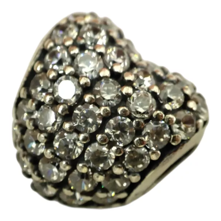 SREBRNY CHARMS 925 SERCE Z CYRKONIAMI 3,50G
