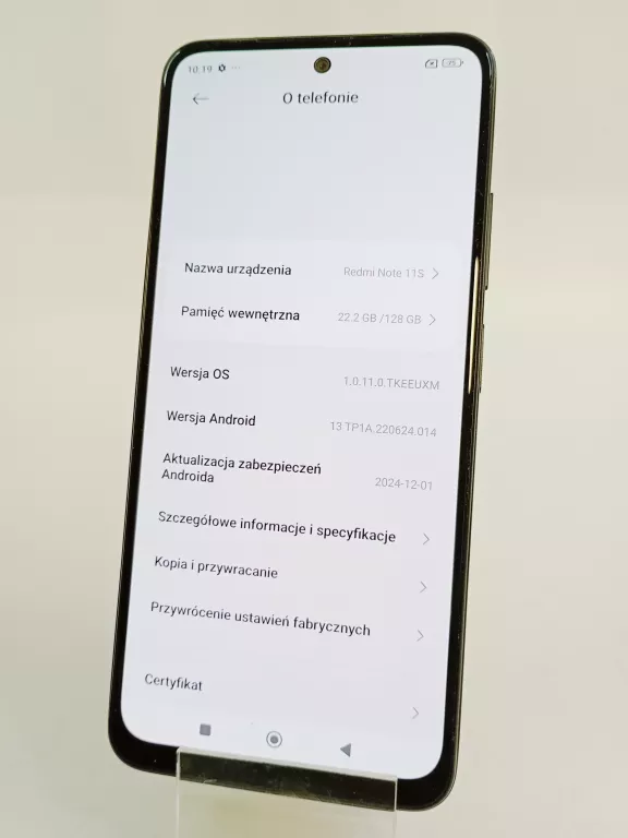 SMARTFON XIAOMI REDMI NOTE 11S 6 GB / 128 GB 4G (LTE) SZARY
