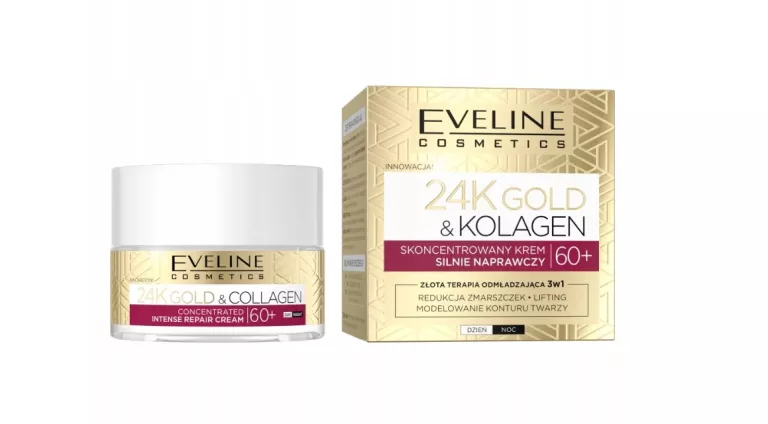 EVELINE COSMETICS 24K GOLD KREM DO TWARZY SILNIE NAPRAWCZY 60+ 50ML