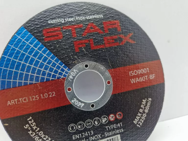 TARCZA DO CIĘCIA STALI STAR FLEX 125X1,0X22,2 MM 1SZT