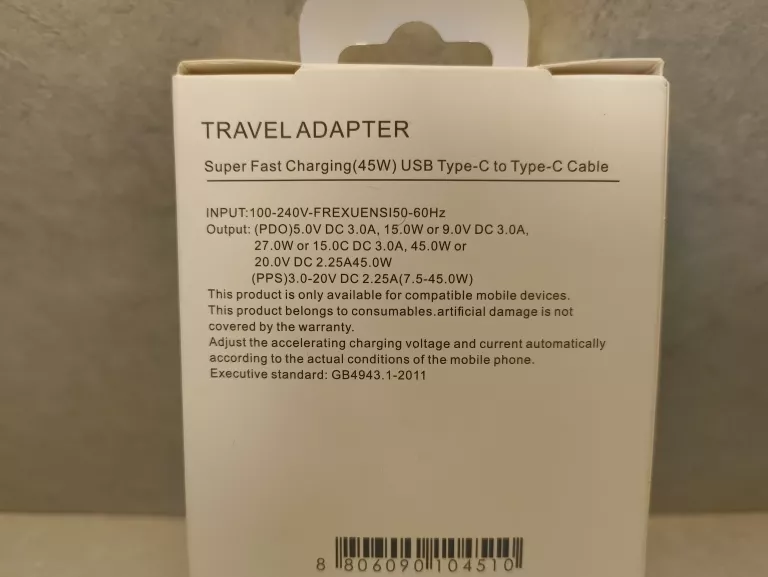 ŁADOWARKA 45W PD USB-C