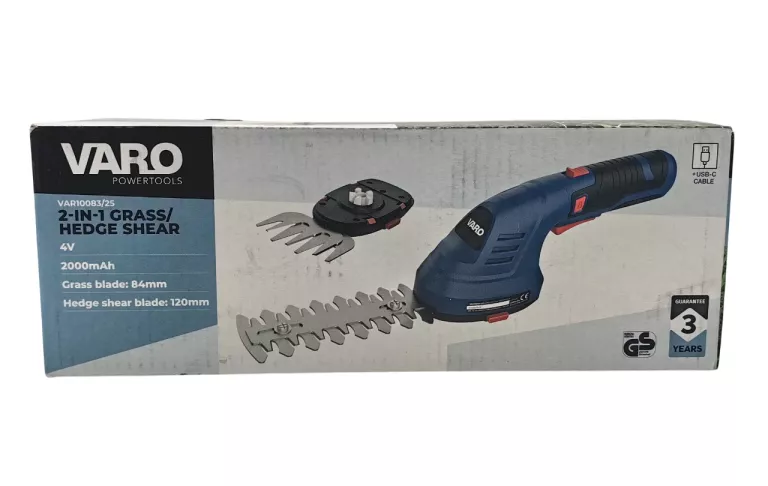 NOŻYCE AKUMULATOROWE DO KRZEWÓW VARO VAR10083/25 4V 2000MAH