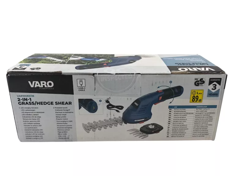 NOŻYCE AKUMULATOROWE DO KRZEWÓW VARO VAR10083/25 4V 2000MAH