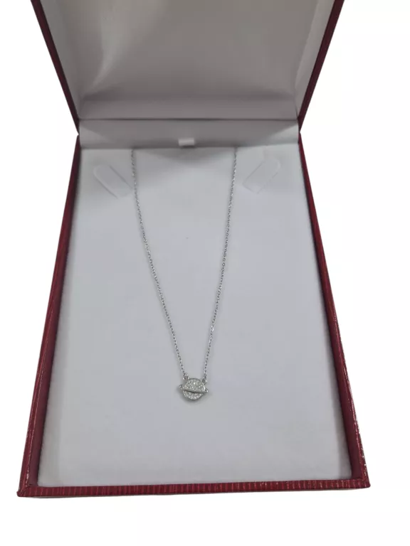ŚLICZNY SREBRNY NASZYJNIK CELEBRYTKA 1,94G PR 925 PLANETA 44CM